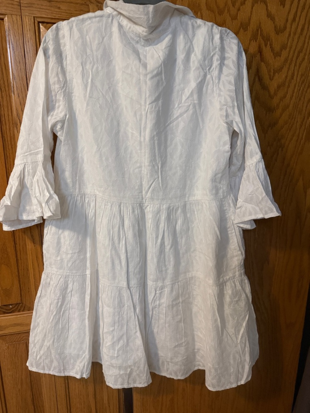Tommy Bahama White Textured Button-Front Shirt Dress - Picture 4 of 9